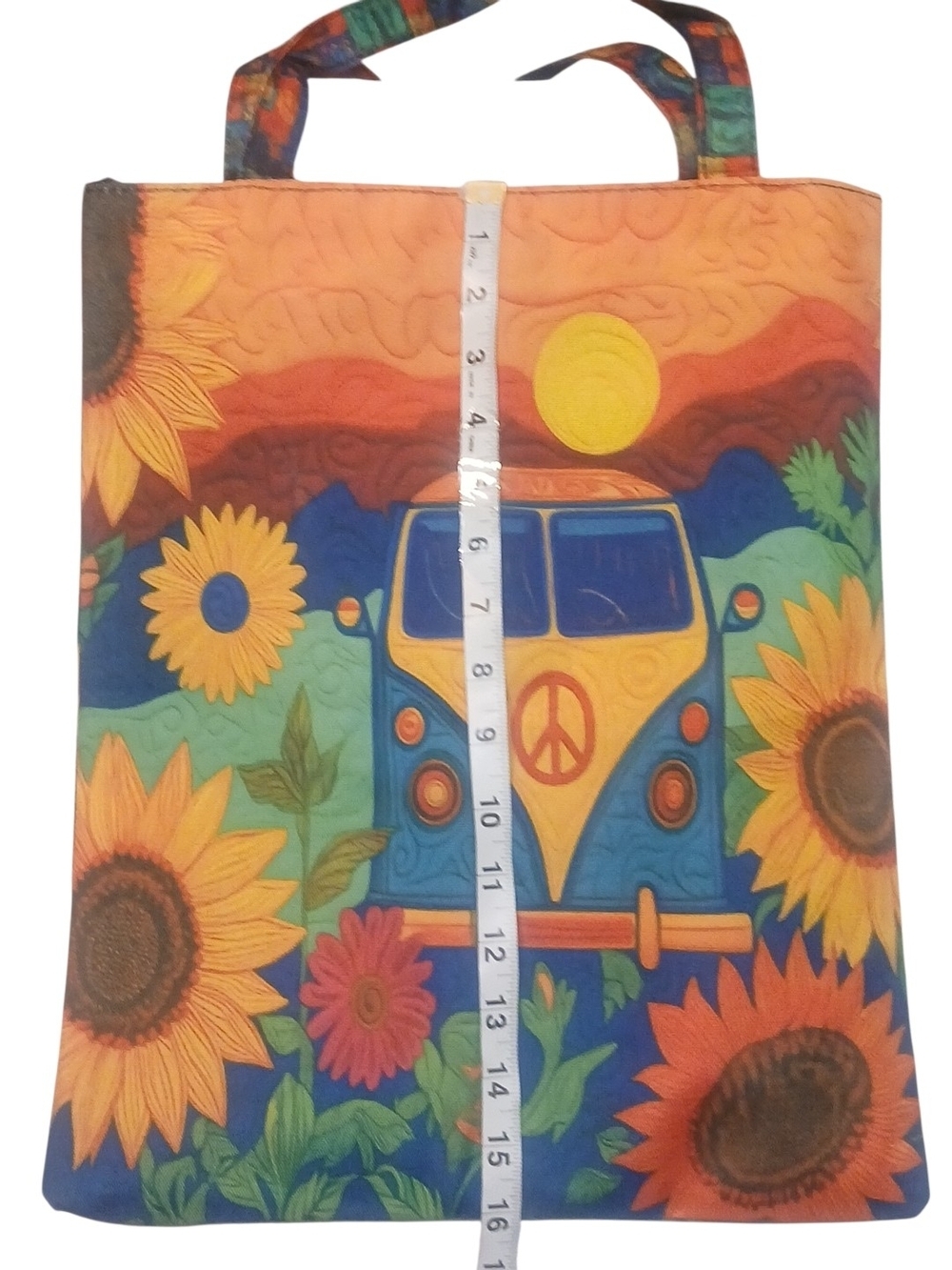 ECHOES BAGS -NWOT, Lined Echo Friendly Canvas Peace Bag with Nylon Lining,Zipper - Picture 7 of 16